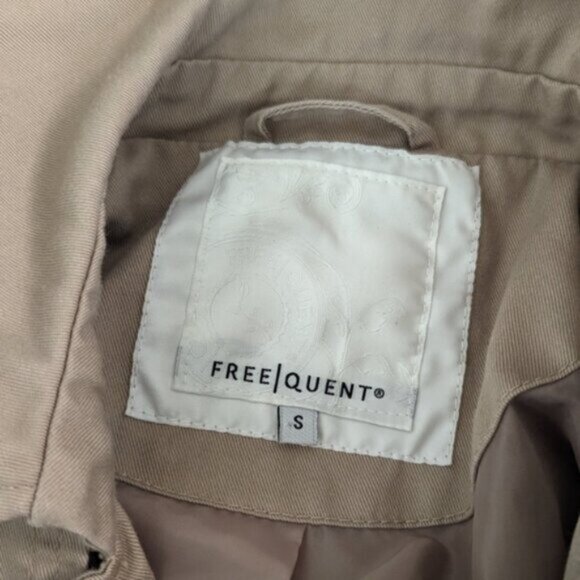 Free/Quent camel tan beige belted trench coat - Picture 5 of 7